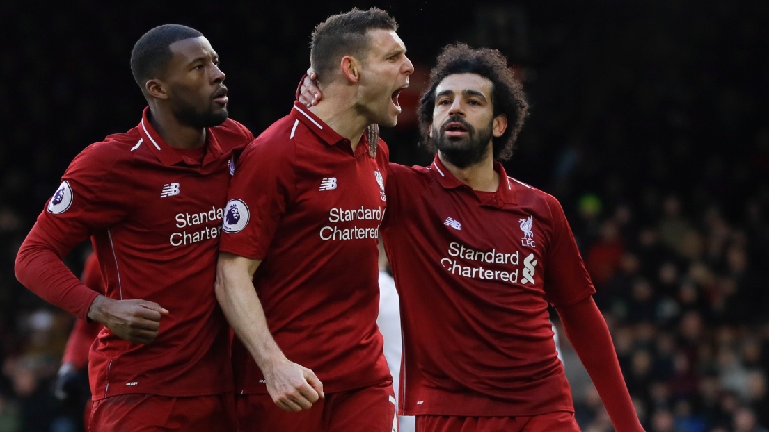 James Milner, Georginio Wijnaldum et Mohamed Salah