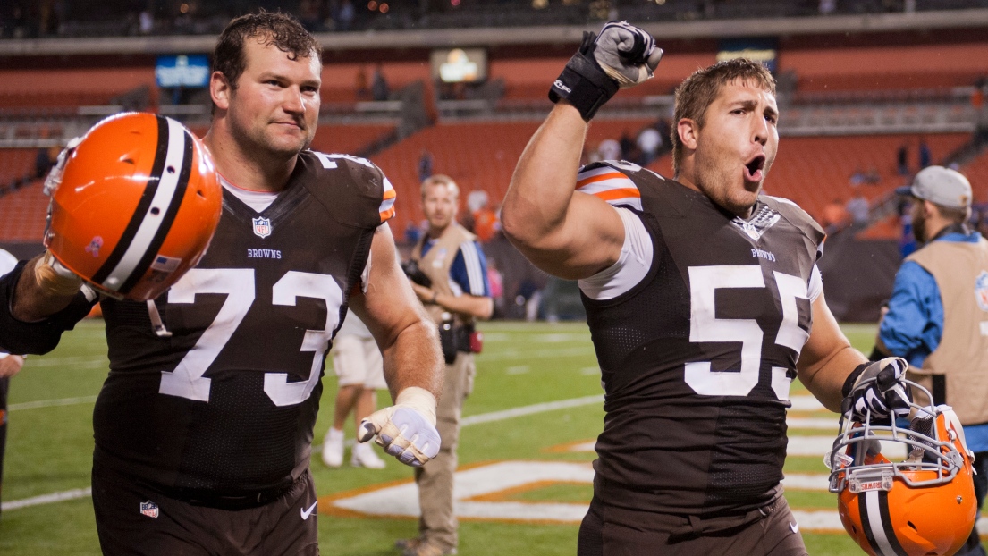 Joe Thomas et Alex Mack