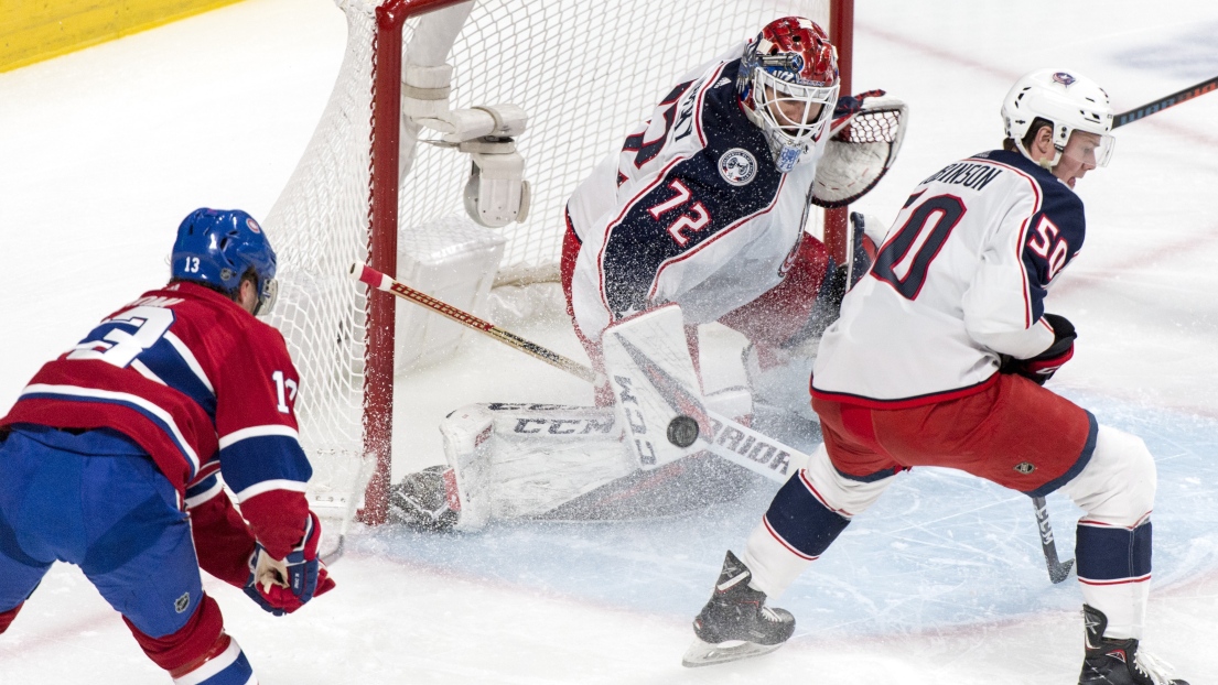 Max Domi et Sergei Bobrovsky