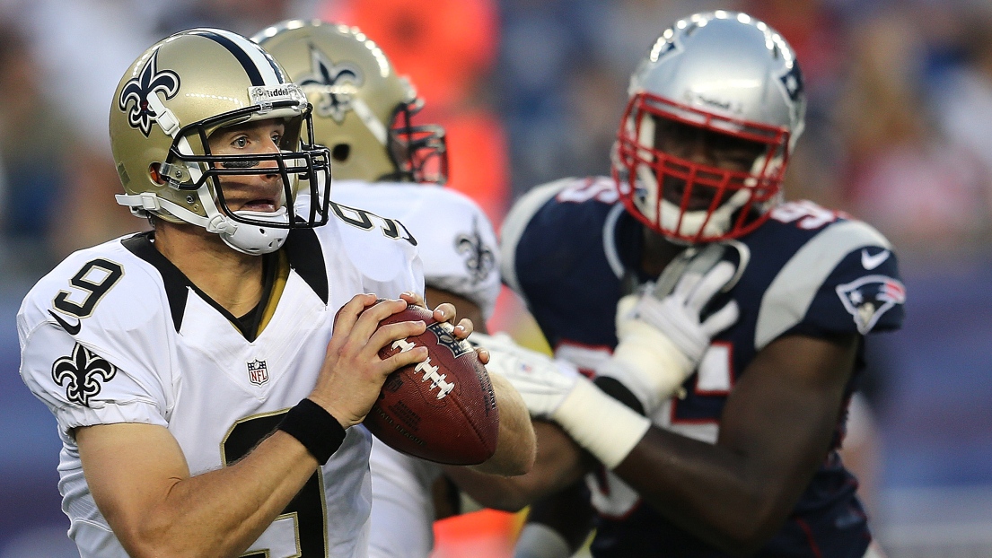 Drew Brees et Chandler Jones