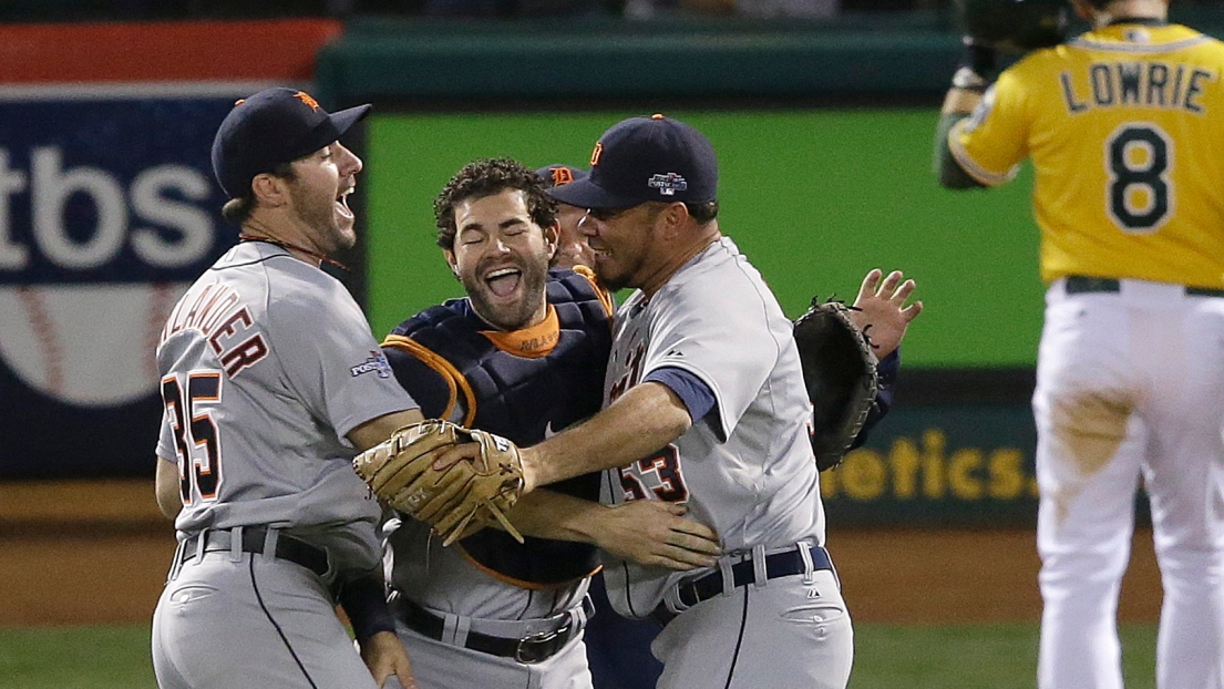 Justin Verlander, Alex Avila et Joaquin Benoit