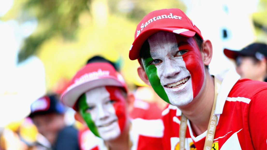 Des fans de l'écurie Ferrari