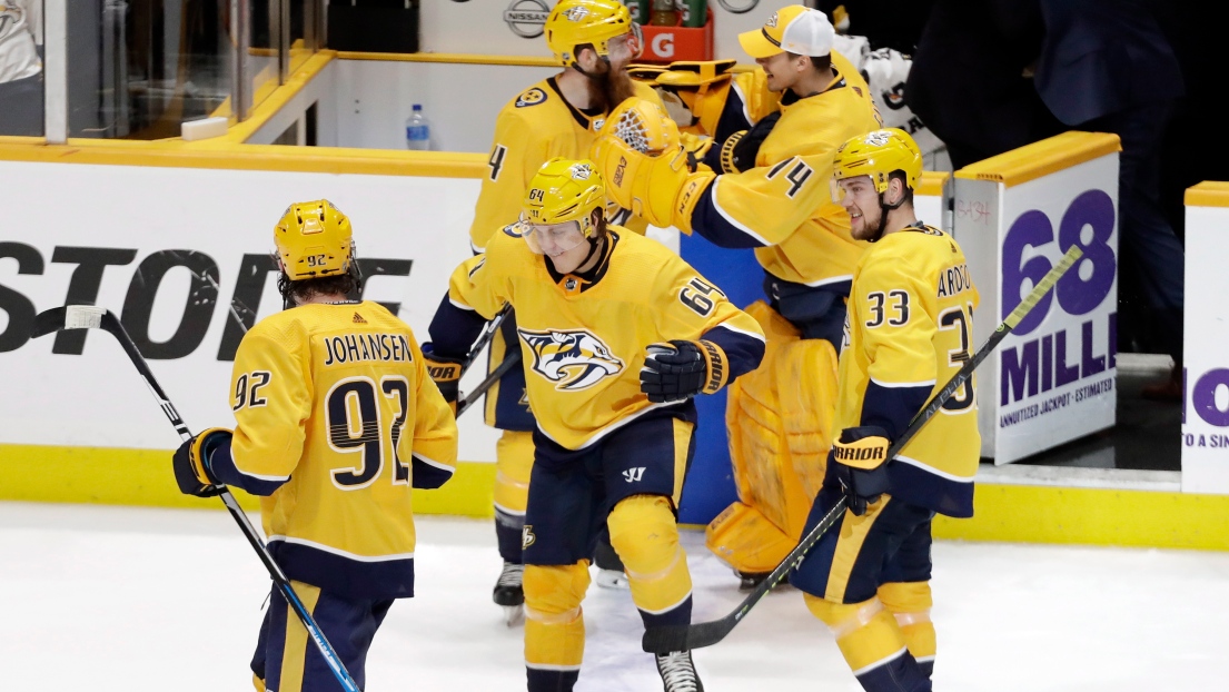 Les Predators de Nashville célèbrent