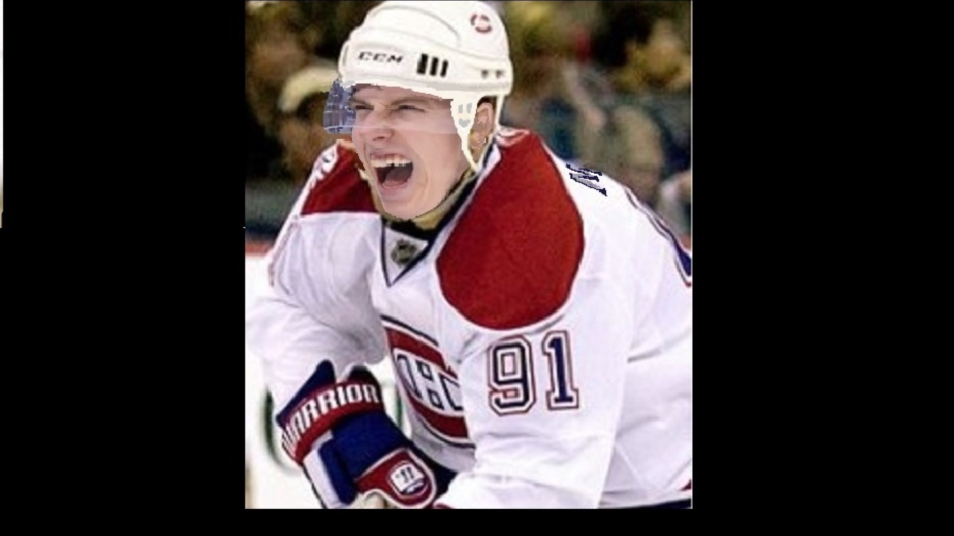 Visage de Marner moqueur sur photo de Gomez #91
