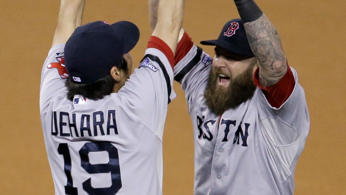 Koji Uehara et Mike Napoli