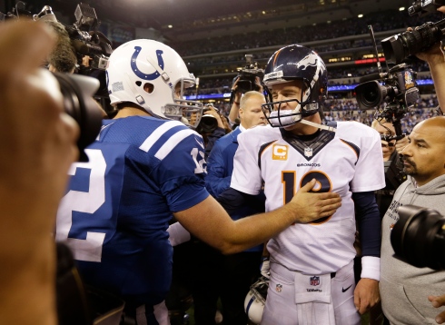 Andrew Luck et Peyton Manning