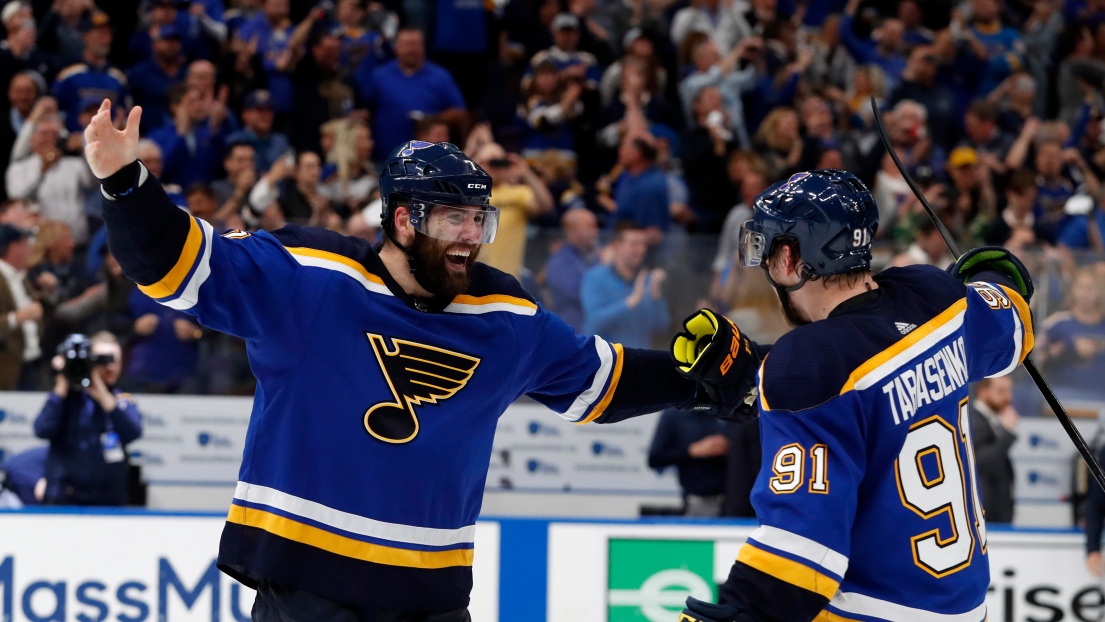 Patrick Maroon et Vladimir Tarasenko