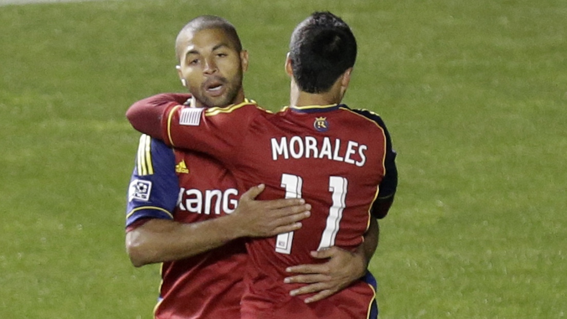 Alvaro Saborio et Javier Morales