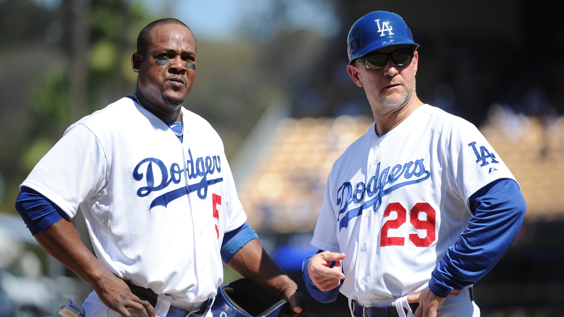 Juan Uribe et Tim Wallach