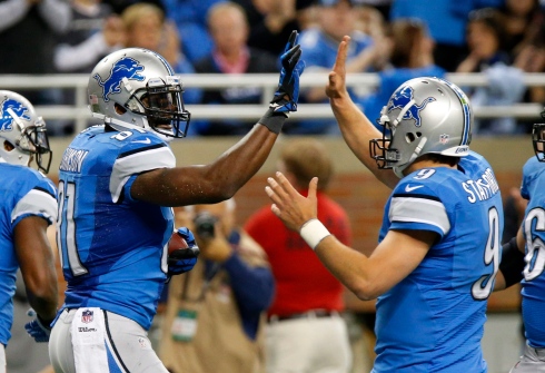 Calvin Johnson et Matthew Stafford