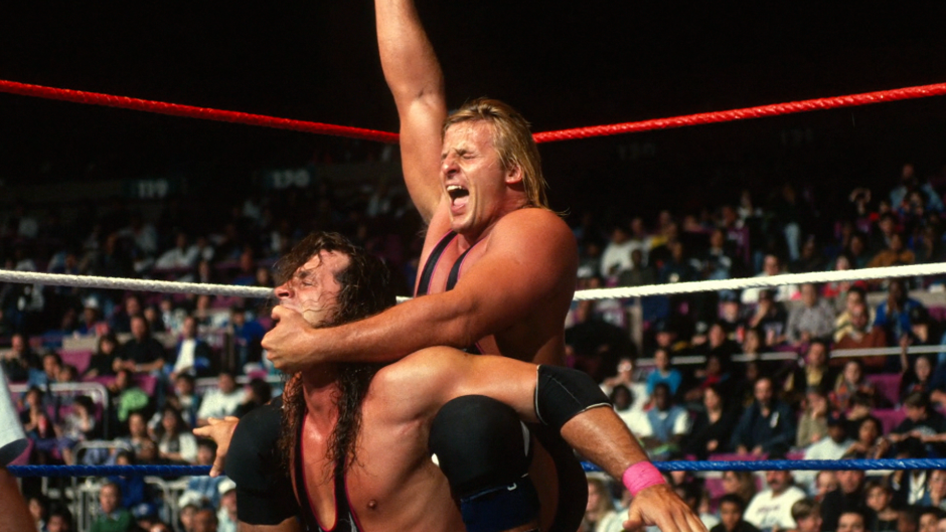 Owen Hart en action face à son frère Bret.