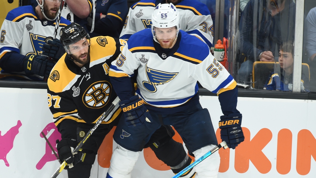 Patrice Bergeron et Colton Parayko