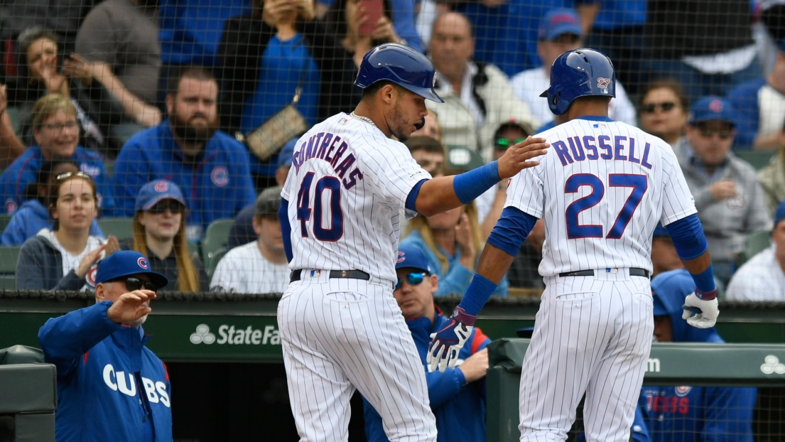 Wilson Contreras et Addison Russell