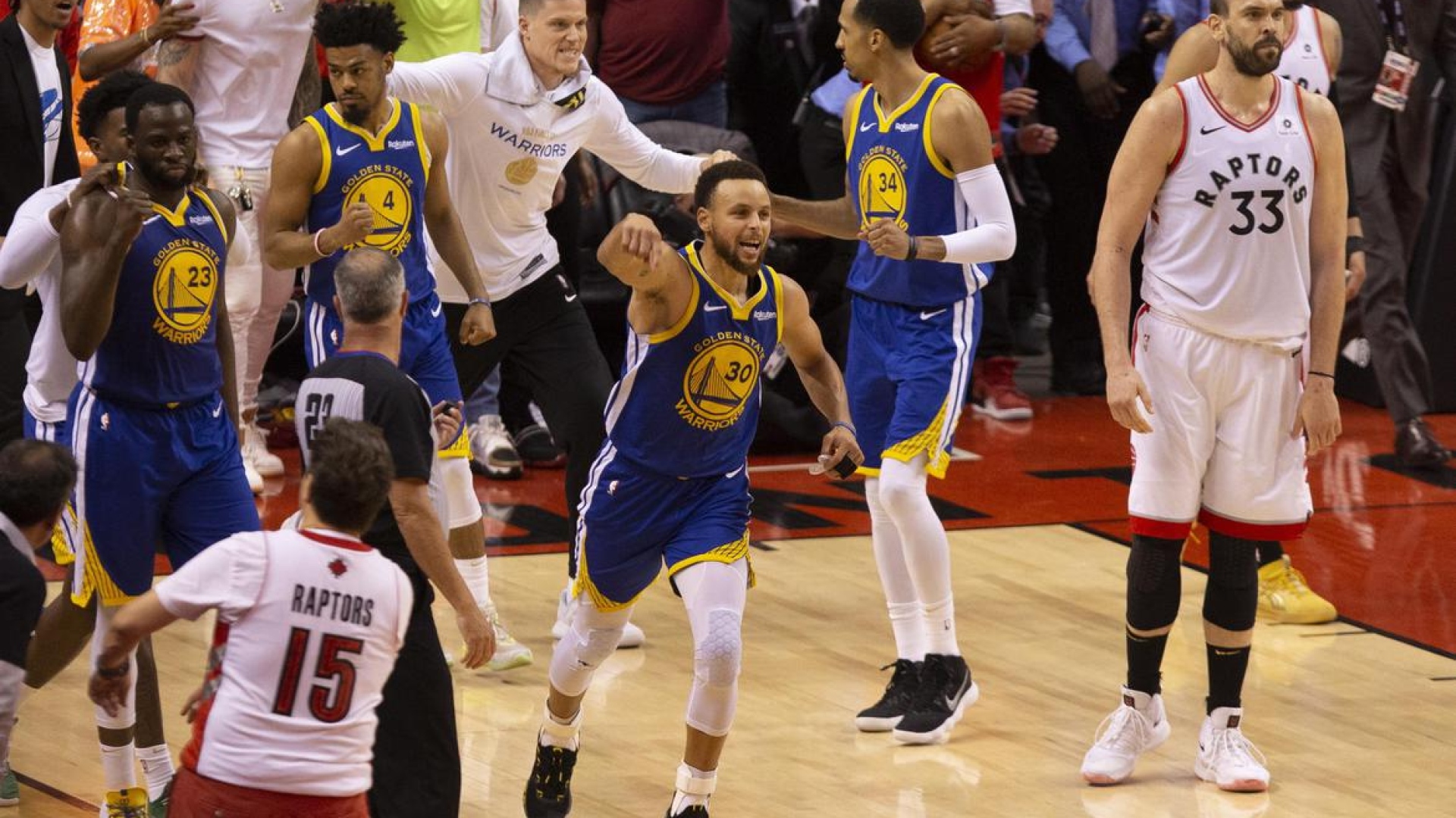 Stephen Curry à la conclusion du 5e match