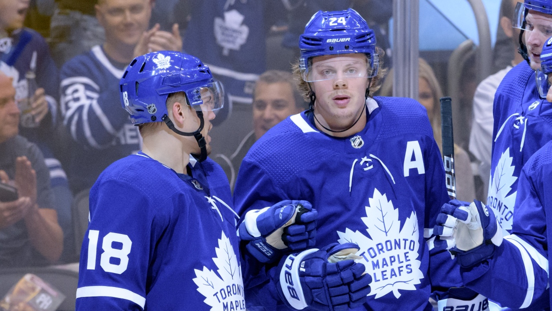 Andreas Johnsson et Kasperi Kapanen 