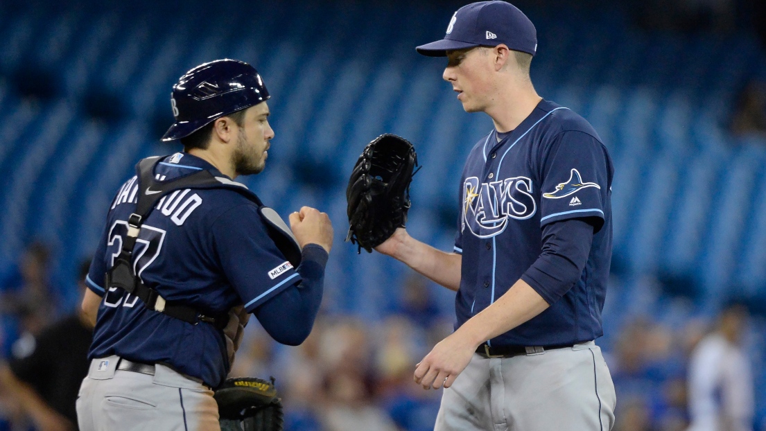 Travis d'Arnaud et Ryan Yarbrough