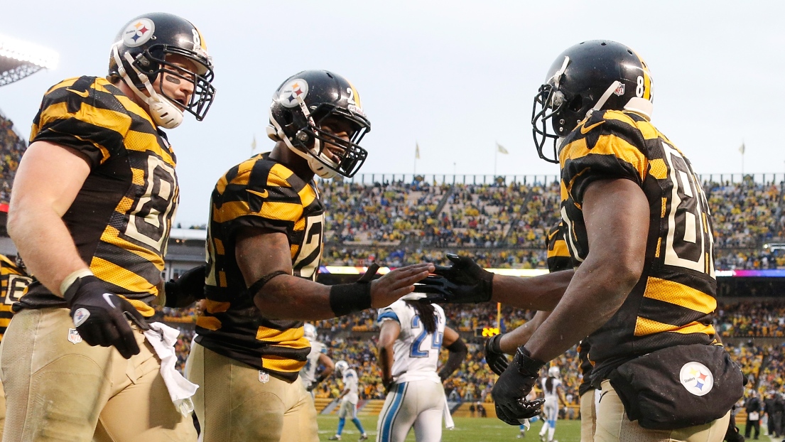 Heath Miller, Le'Veon Bell et Jerricho Cotchery