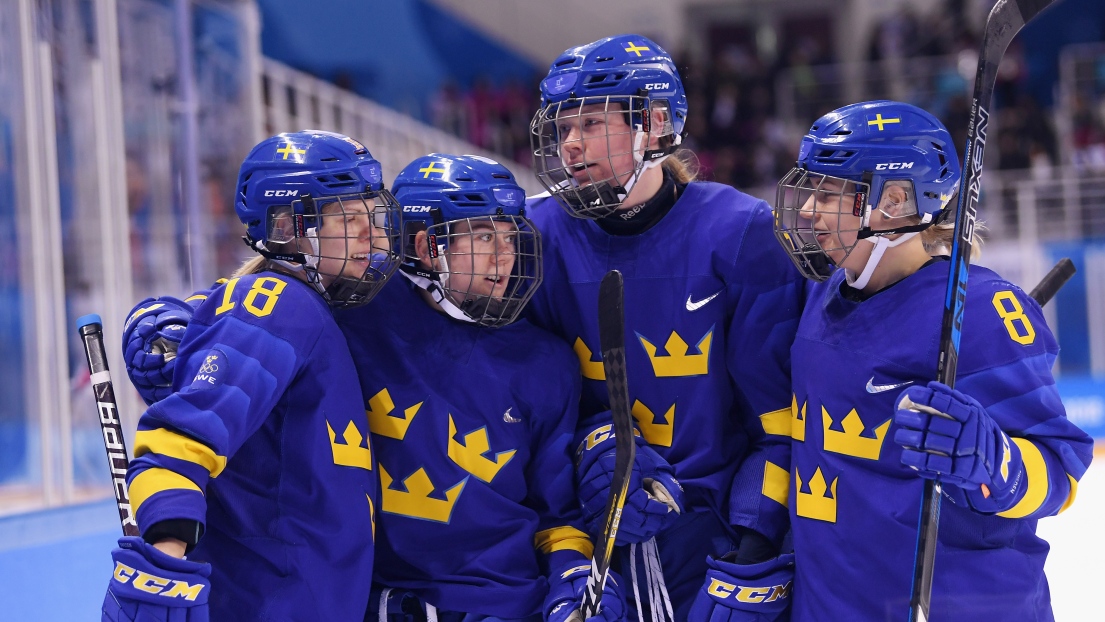 L'équipe suédoise féminine de hockey 