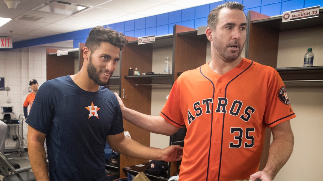 Abraham Toro et Justin Verlander