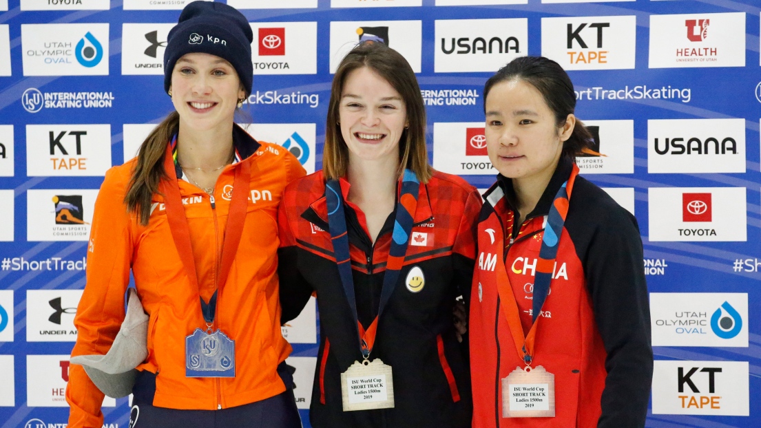 Suzanne Schulting, Kim Boutin et Han Yutong