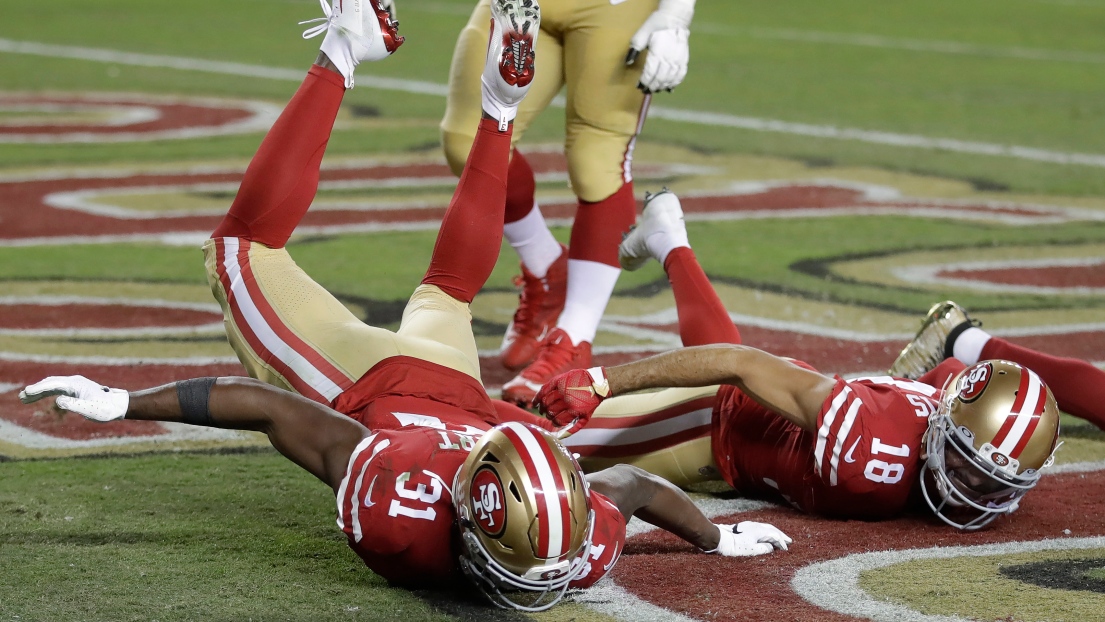 Raheem Mostert et Dante Pettis