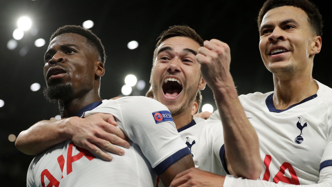 Tottenham célèbre le but de Serge Aurier