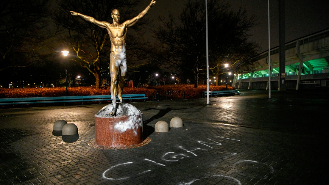 Une statue à l'effigie de Zlatan Ibrahimovic a été vandalisée.