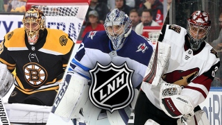 Tuukka Rask, Connor Hellebuyck et Darcy Kuemper