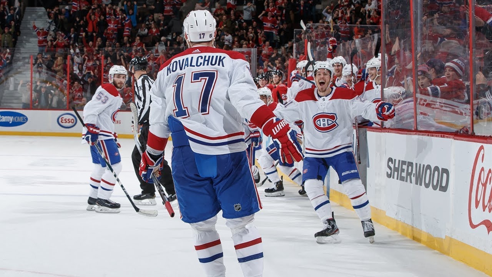 Célébrations après un but de Kovalchuk
