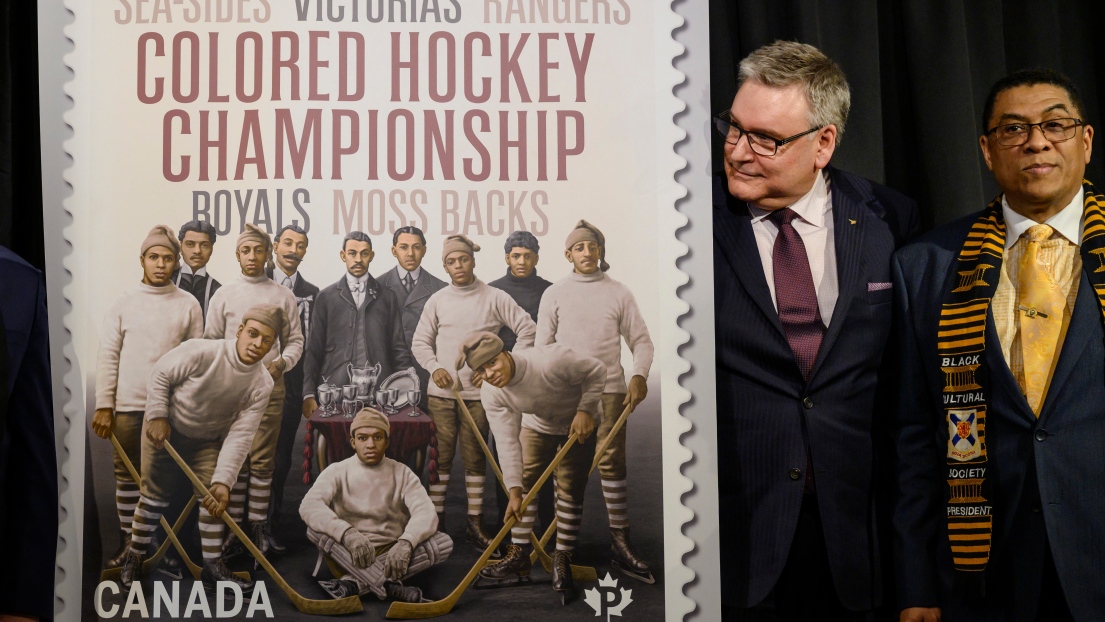 Le timbre commémoratif de la Coloured Hockey League