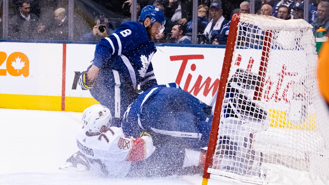 Frank Vatrano et Frederik Andersen