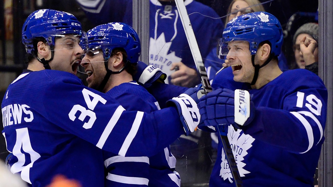 Auston Matthews, John Tavares et Jason Spezza