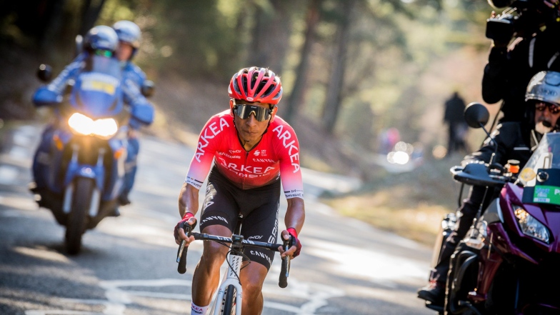 Nairo quintana, vainqueur de la 3e étape du Tour de la Provence, sur les pentes du Mont Ventoux