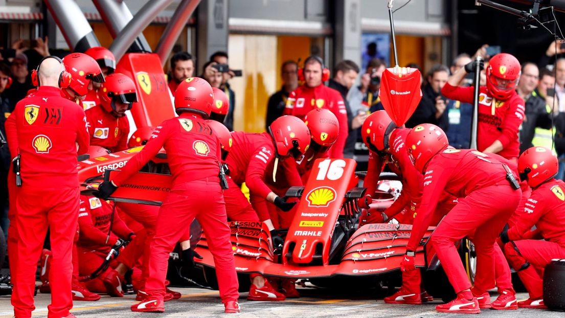 Des membres de l'équipe Ferrari