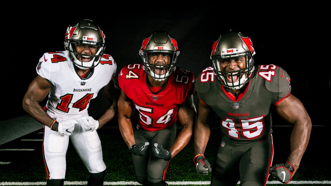 Les trois nouveaux uniformes des Buccaneers