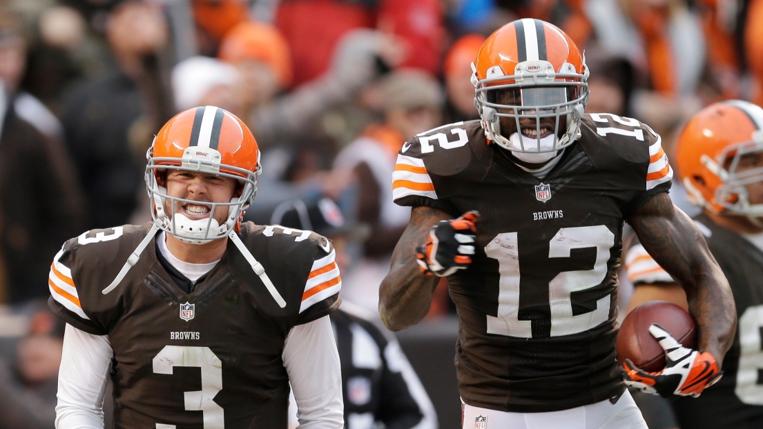 Josh Gordon et Brandon Weeden