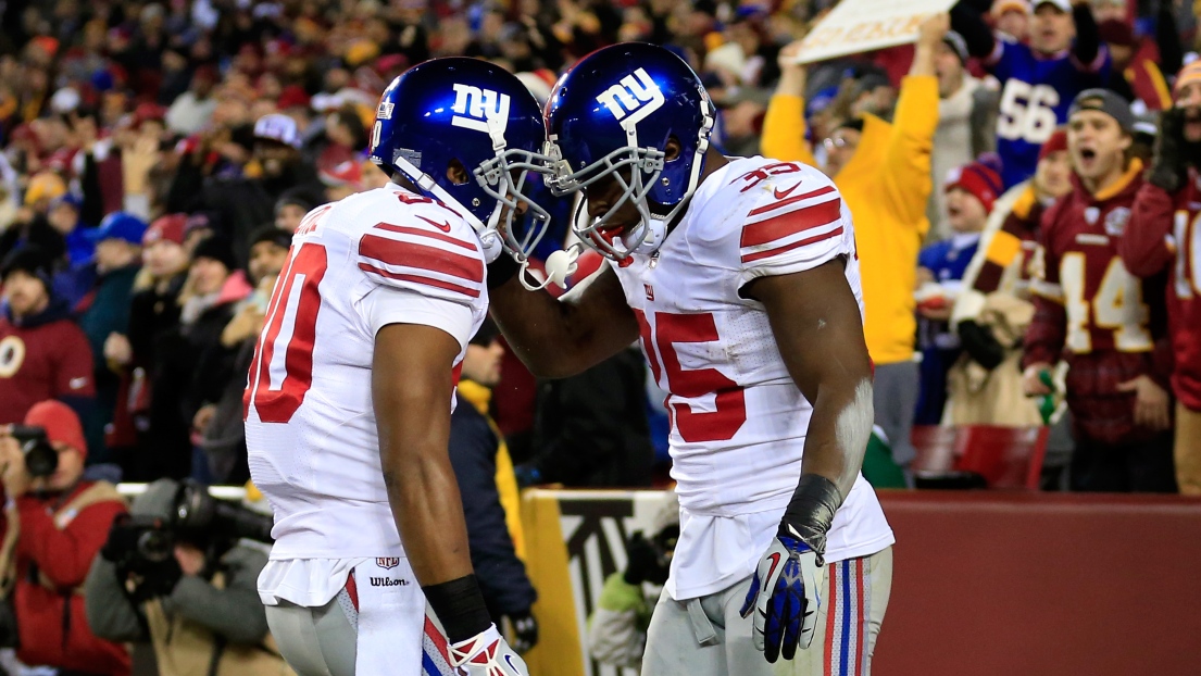 Andre Brown et Victor Cruz