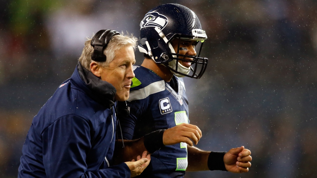 Pete Carroll et Russell Wilson