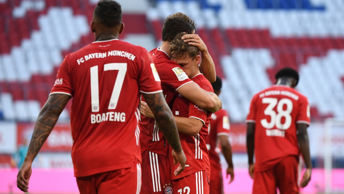 Le Bayern Munich célèbre un but