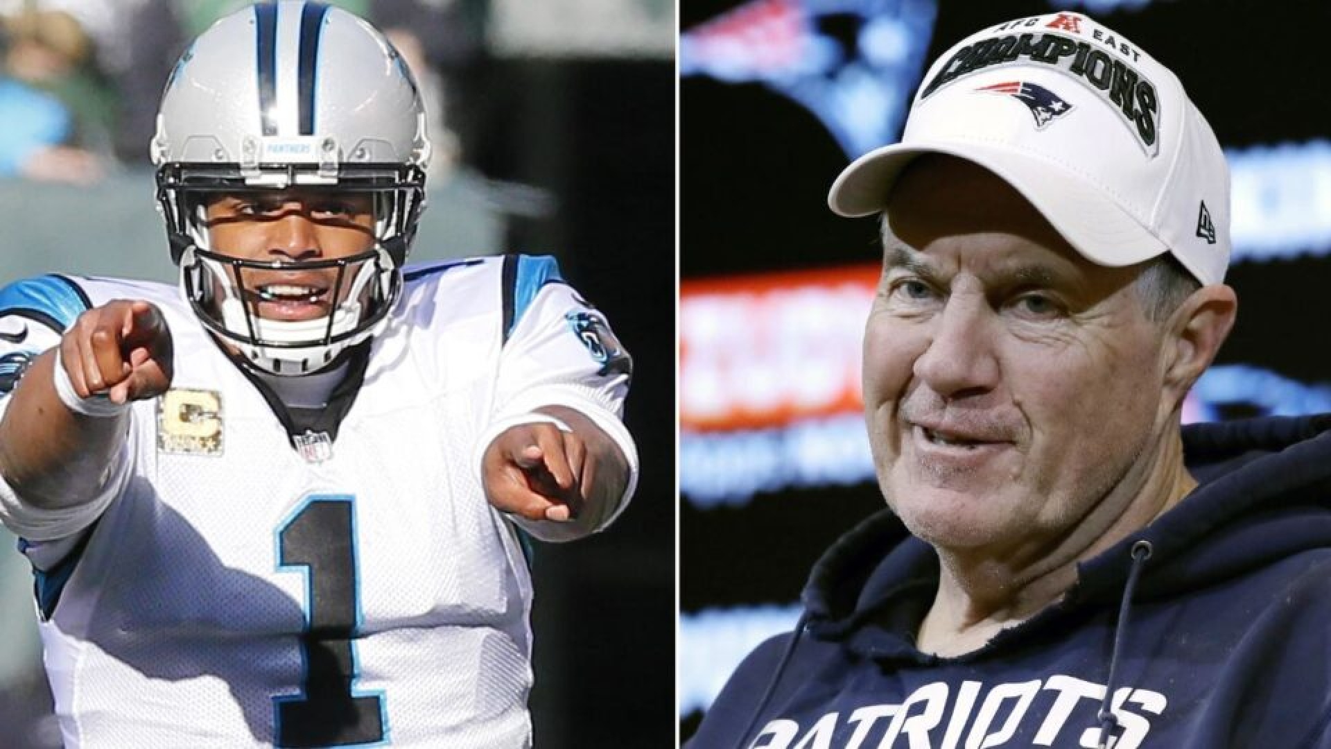 Cam Newton et Bill Belichick Cam Newton et Bill Belichick