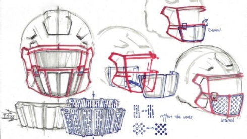 Les plans du prototype de bouclier bucal de la NFL