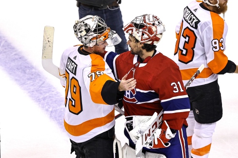 Carter Hart et Carey Price