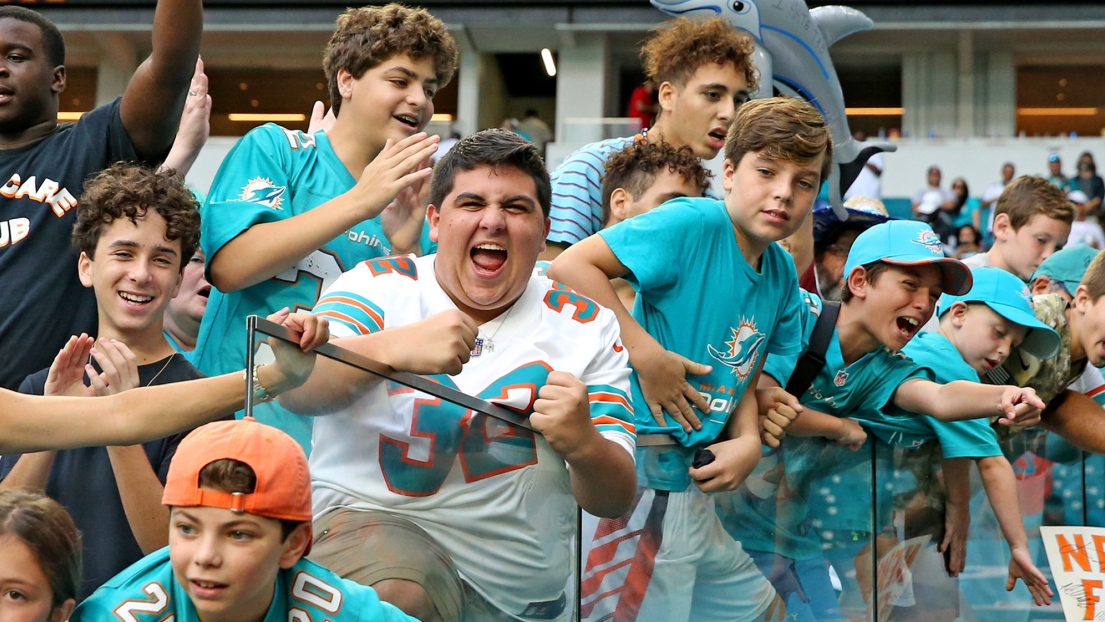 Des partisans des Dolphins de Miami