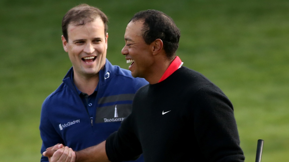 Zach Johnson et Tiger Woods 