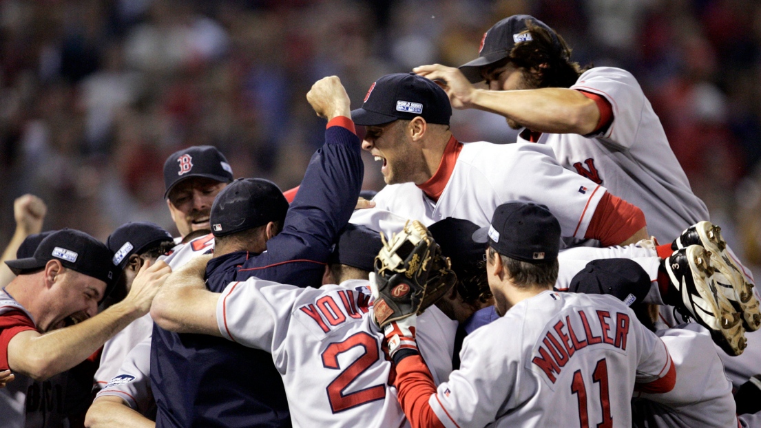 Les Red Sox célèbrent leur conquête de la Série Mondiale en 2004