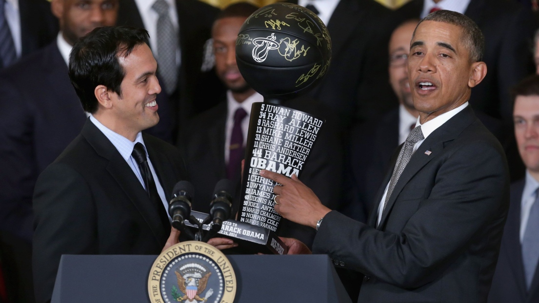 Erik Spoelstra et Barack Obama