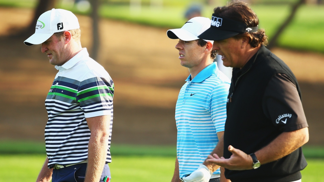 Jamie Donaldson, Rory McIlroy et Phil Mickelson