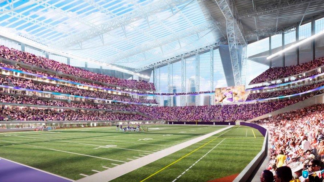 La maquette du futur stade des Vikings