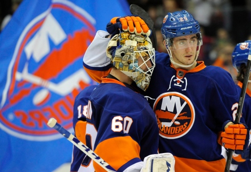 Kevin Poulin et Brock Nelson