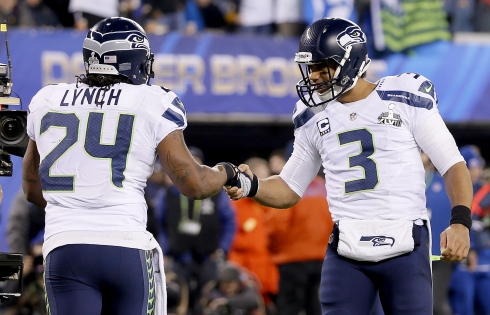 Marshawn Lynch et Russell Wilson